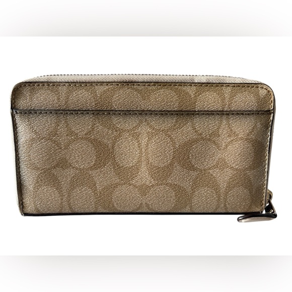 Coach Signature Zip Around Wallet - Picture 2 of 13